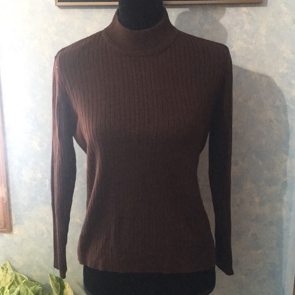 Brown Turtleneck Sweater